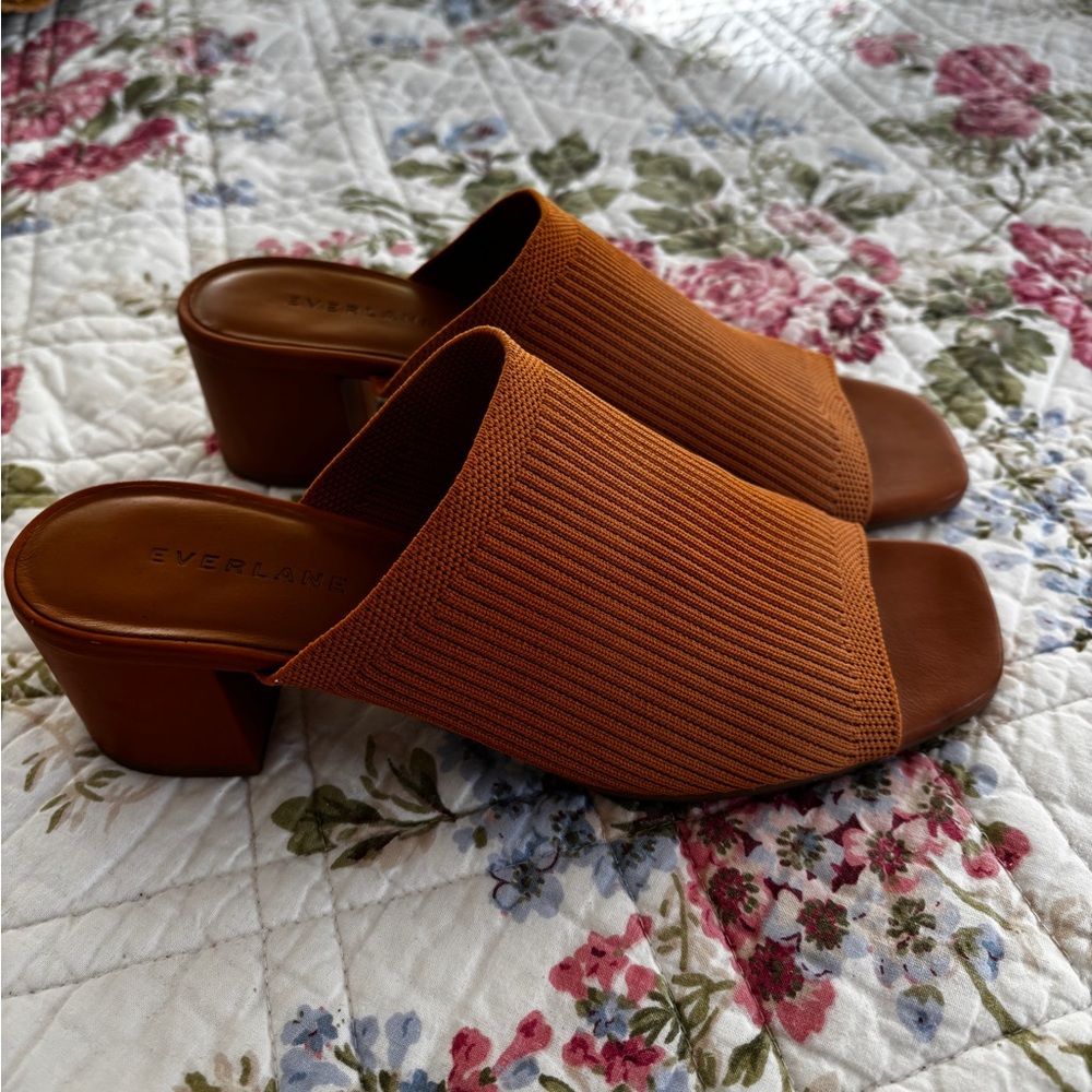 Everlane Women's Tan Block Heel Mules